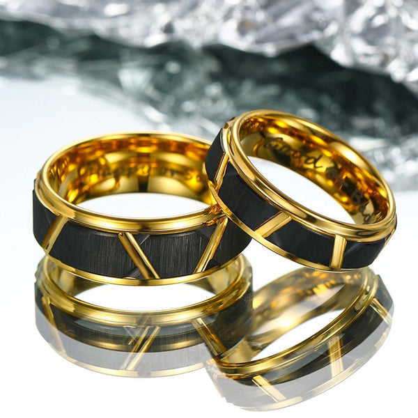 【Pareja】Anillo de Tungsteno - Rueda de Gloria