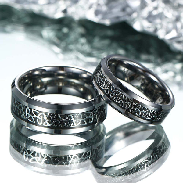 Anillo de Tungsteno 6mm/8mm - Enlace de Nudo Celta