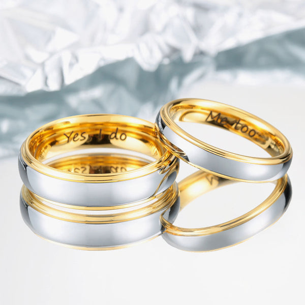 Anillo de Tungsteno de Boda Sencillos - Promesa