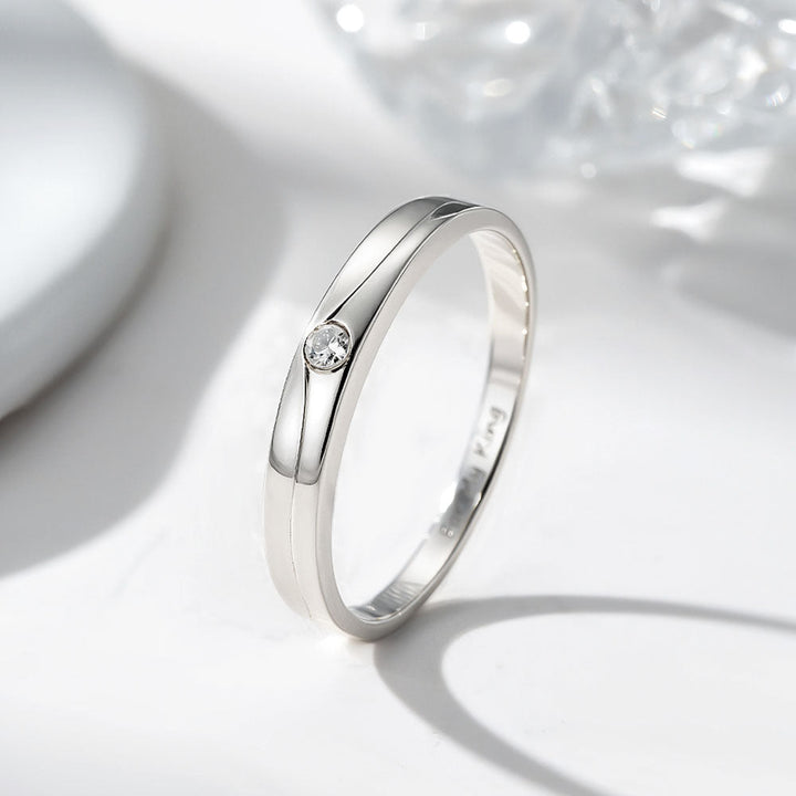 925 Silber Partnerringe Freundschaftsringe mit Gravur in Ringgröße 44~75 für Damen Herren - Remisia