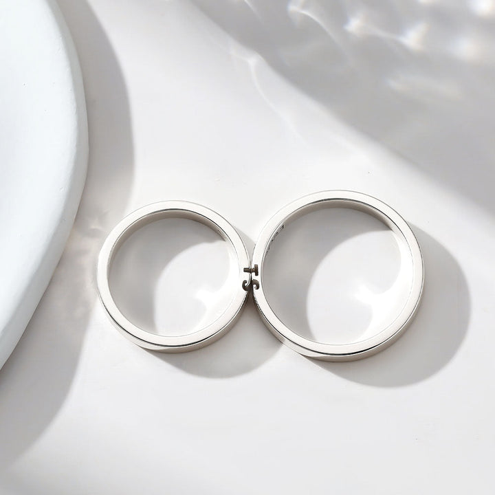 925 Silber Trauringe Partnerringe mit Gravur in Ringgröße 44~75 für Damen Herren - Remisia