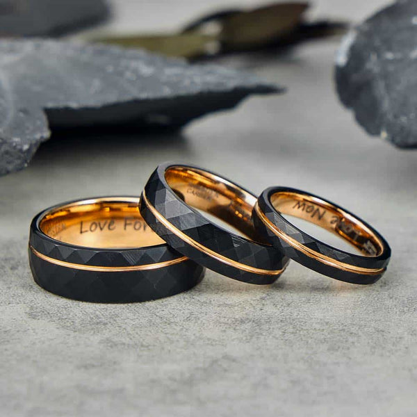 Anillo Martillado de Tungsteno - Leyenda