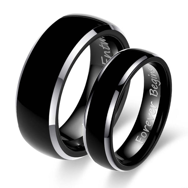 Anillo Sencillos de Tungsteno con Grabado - Pensador