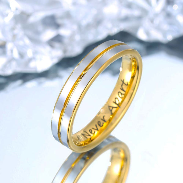 Anillo de Boda de Tungsteno Simple 4mm/6mm - Guardián de Luz