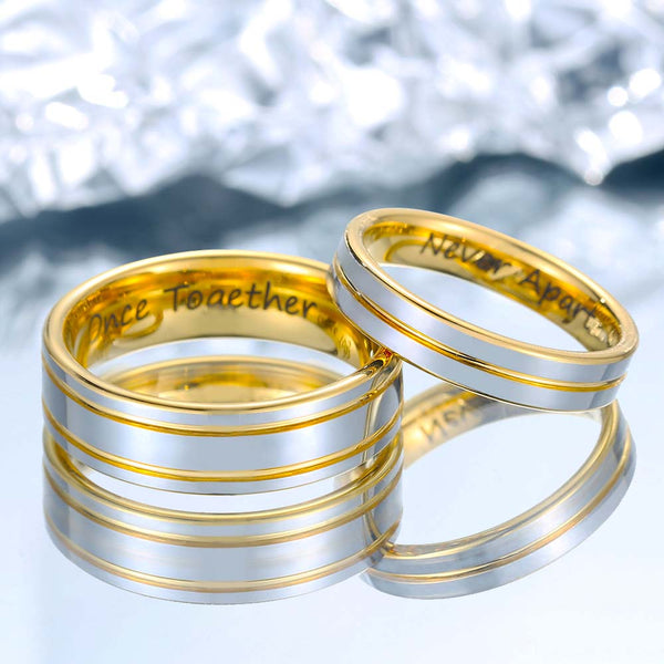 Alianzas de Boda Sencillo de Tungsteno - Guardián de Luz
