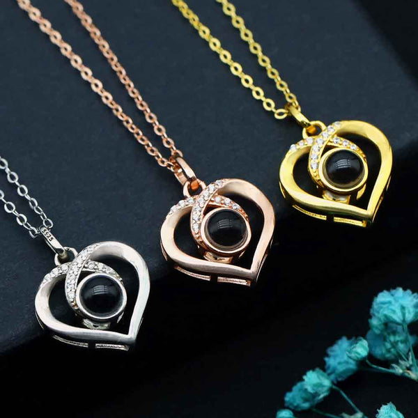 Collar Foto Proyección Personalizado - Corazones Escalonados
