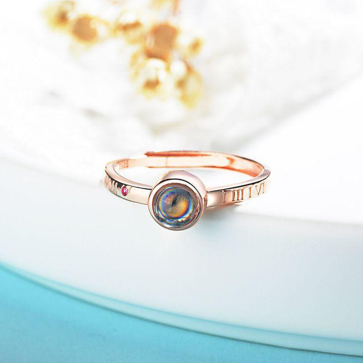 Anillo Proyección Foto Personalizada de Números Romanos - Remigifts