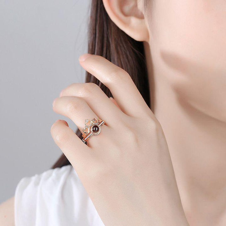 Personalisierte Foto Projektion Ring - Corona de Corazón - Remigifts