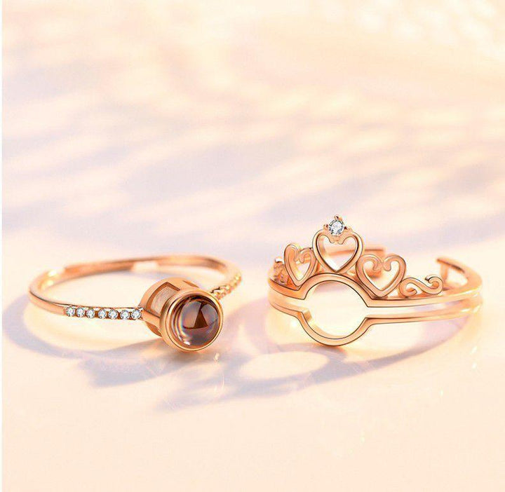Personalisierte Foto Projektion Ring - Corona de Corazón - Remigifts