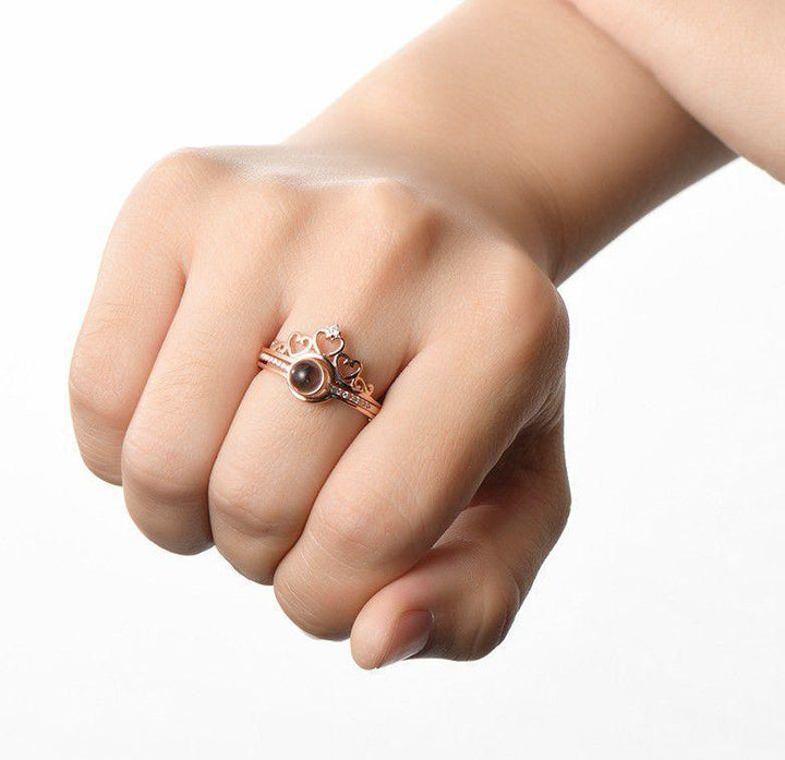 Personalisierte Foto Projektion Ring - Corona de Corazón - Remigifts