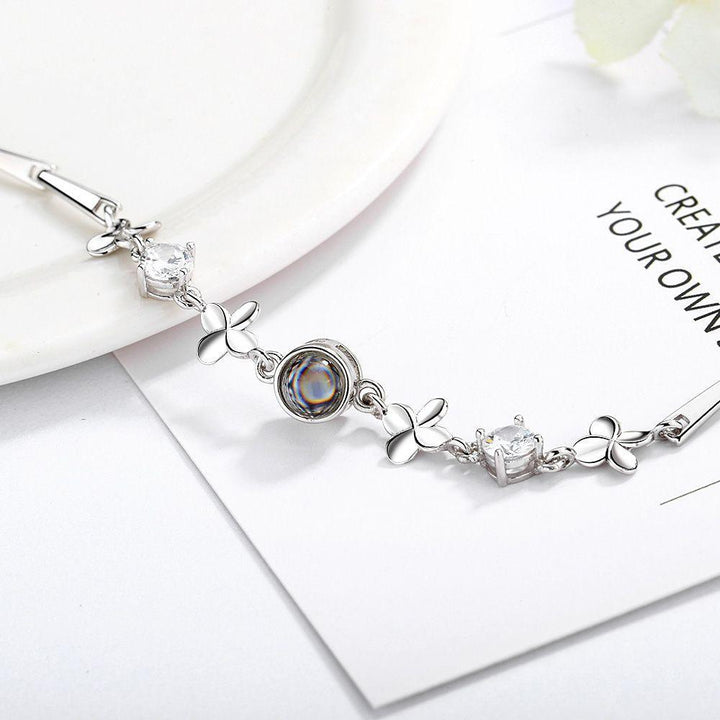 Pulsera Proyección Foto Personalizada - Cadena de Trébol - Remigifts