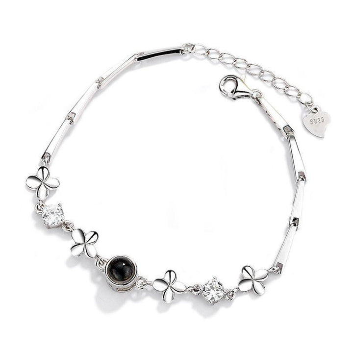 Pulsera Proyección Foto Personalizada - Cadena de Trébol - Remigifts