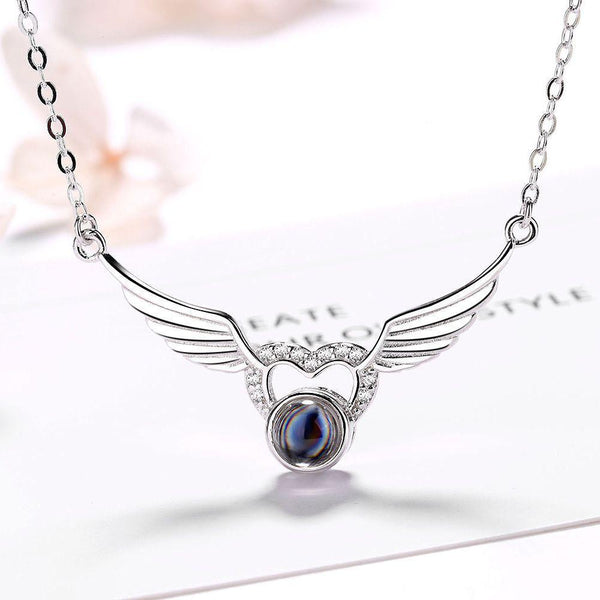 Collar Proyección Foto Personalizado - Alas del Corazón - Remigifts