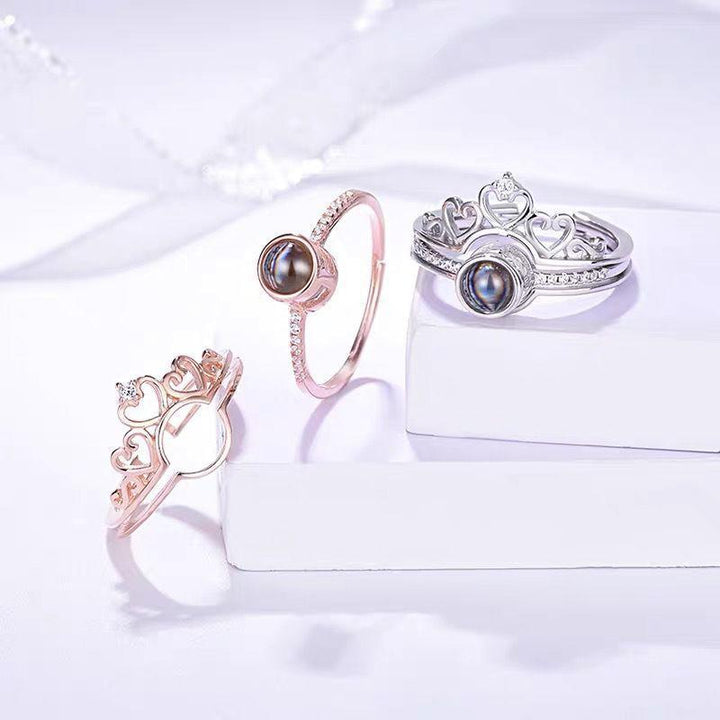Personalisierte Foto Projektion Ring - Corona de Corazón - Remigifts