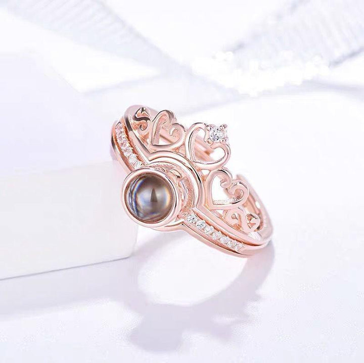 Personalisierte Foto Projektion Ring - Corona de Corazón - Remigifts