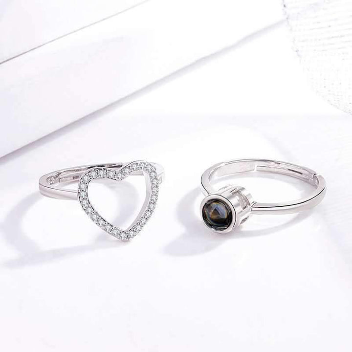 Anillo Proyeccion Foto Personalizada - Corazón en Corazón - Remigifts
