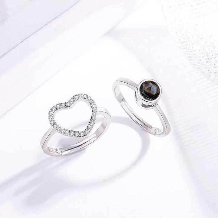 Anillo Proyeccion Foto Personalizada - Corazón en Corazón - Remigifts