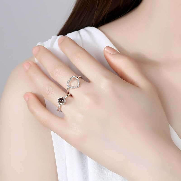Anillo Proyeccion Foto Personalizada - Corazón en Corazón - Remigifts