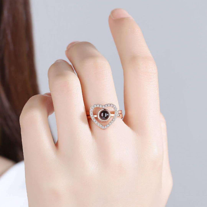 Anillo Proyeccion Foto Personalizada - Corazón en Corazón - Remigifts