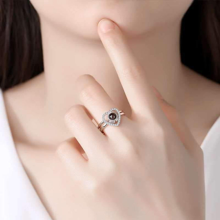 Anillo Proyeccion Foto Personalizada - Corazón en Corazón - Remigifts