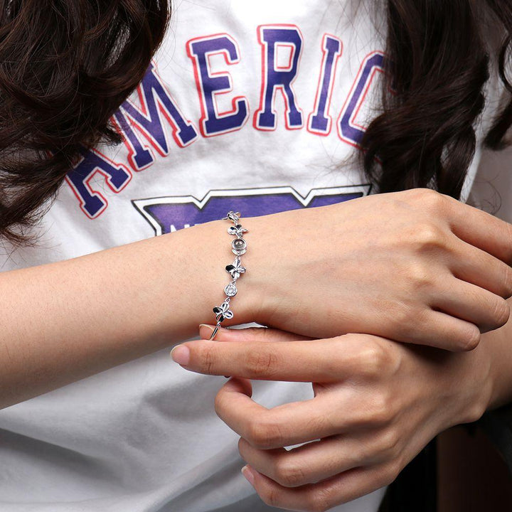 Pulsera Proyección Foto Personalizada - Cadena de Trébol - Remigifts