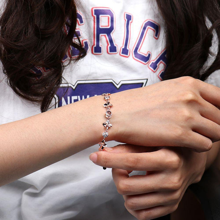 Pulsera Proyección Foto Personalizada - Cadena de Trébol - Remigifts
