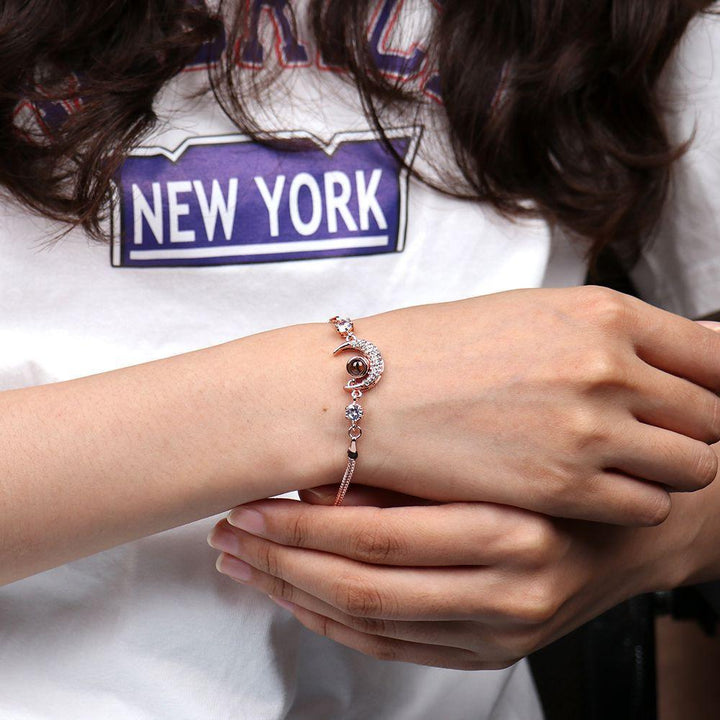 Pulsera Luna Proyección Foto Personalizada - Remigifts