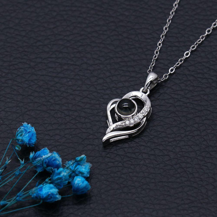 Collar Corazones Superpuestos con Foto Proyección Personalizado - Remigifts