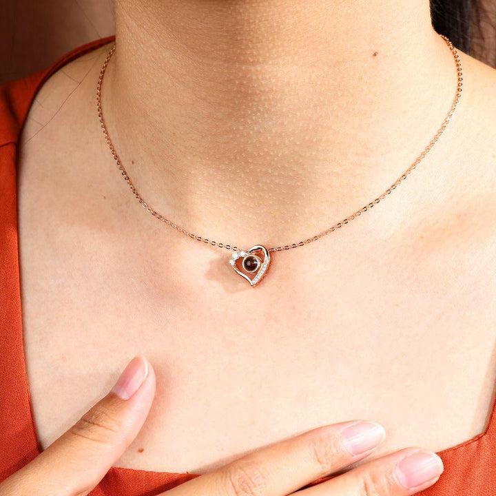 Collar Proyección Corazón con Foto Dentro Personalizado - Remigifts