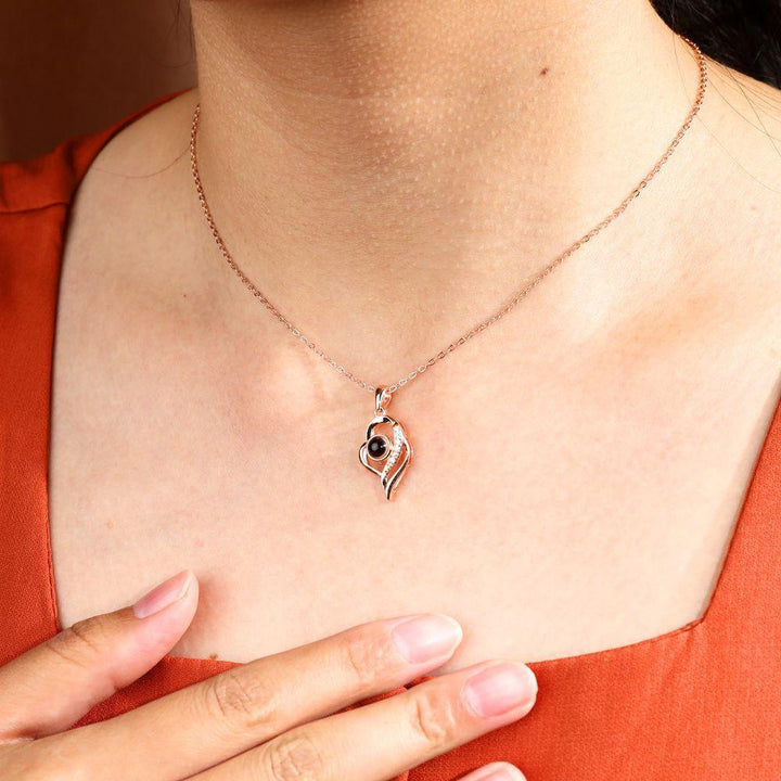 Collar Corazones Superpuestos con Foto Proyección Personalizado - Remigifts