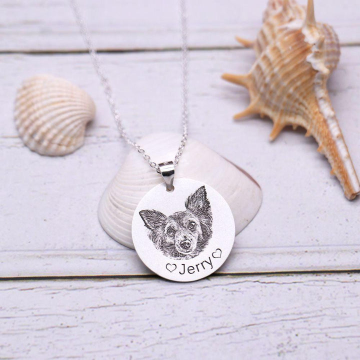Collar Monedas de Foto Retrato Mascota Personalizado con Nombre - Remigifts