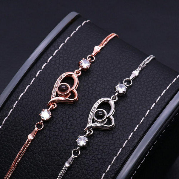 Pulsera Proyección Foto Personalizada - Corazón Inclinado - Remigifts