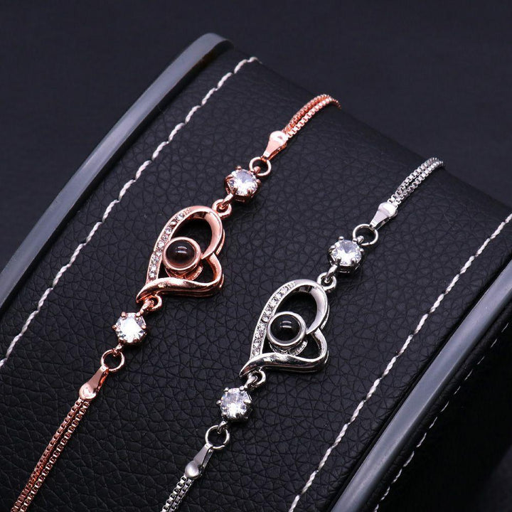 Pulsera Proyección Foto Personalizada - Corazón Inclinado - Remigifts
