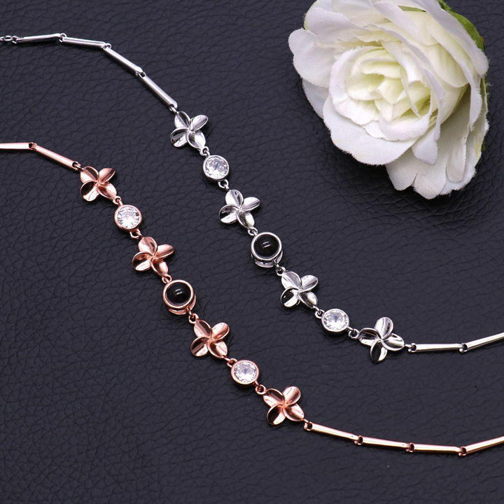 Pulsera Proyección Foto Personalizada - Cadena de Trébol - Remigifts