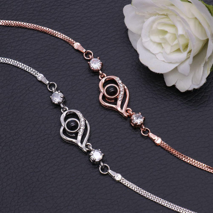 Pulsera Proyección Foto Personalizada - Corazones Superpuestos - Remigifts