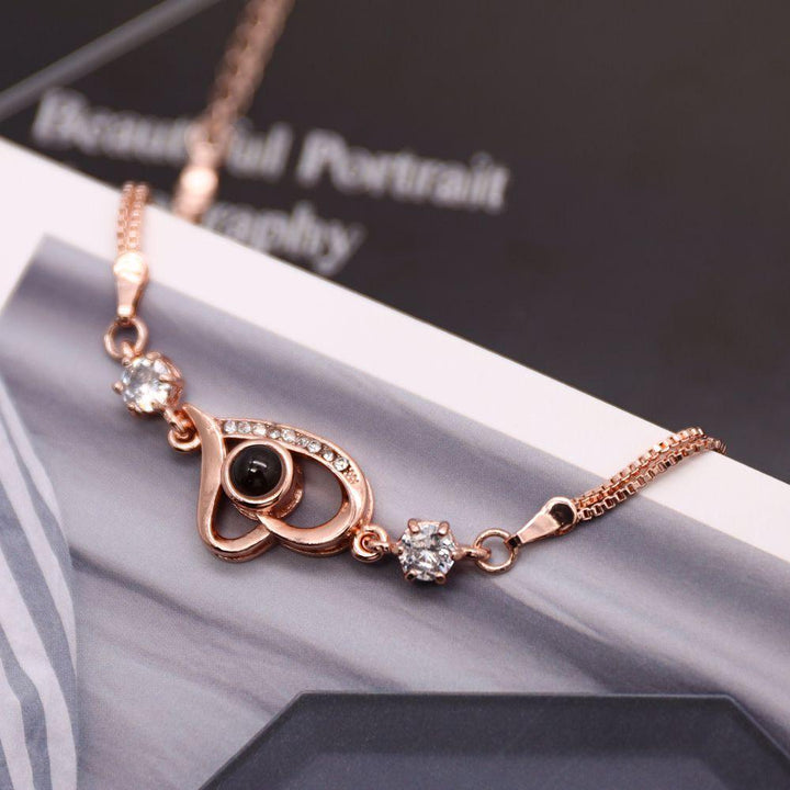 Pulsera Proyección Foto Personalizada - Corazón Inclinado - Remigifts