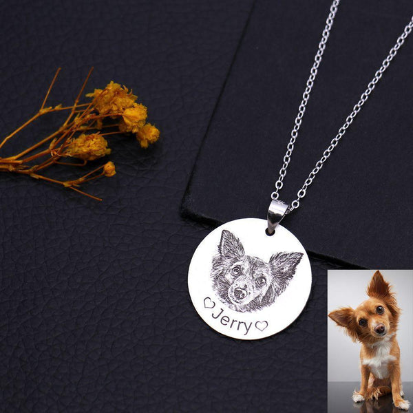 Collar Monedas de Foto Retrato Mascota Personalizado con Nombre - Remigifts