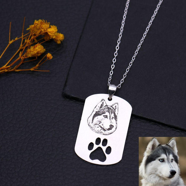Collar Identificación de Foto Retrato Mascota con Pata - Remigifts