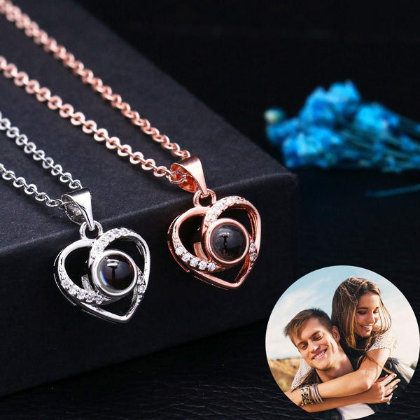 Collar Corazón Giratorio con Foto Proyección Personalizada - Remigifts