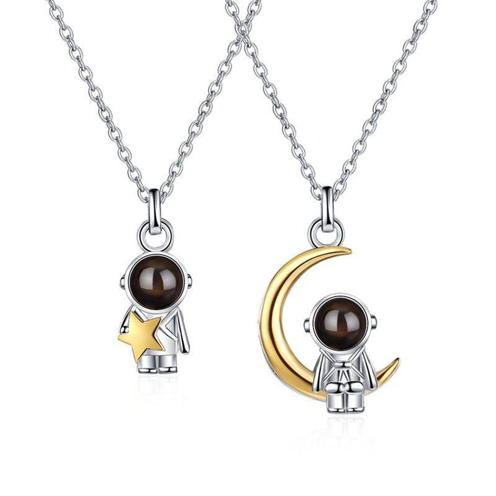 Collar Proyección Foto Personalizado - Astronauta y Estrella Luna - Remigifts