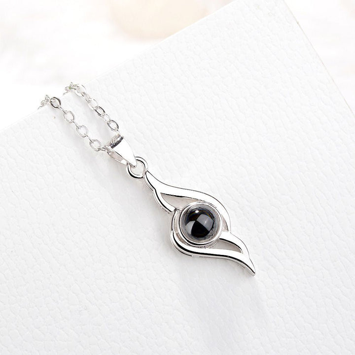 Collar Proyección Foto Personalizado - Alas de Ángel Ahuecado - Remigifts
