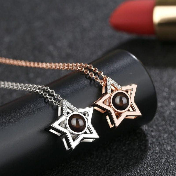 Collar Proyección Foto Personalizado - Estrella Pentagrama - Remigifts