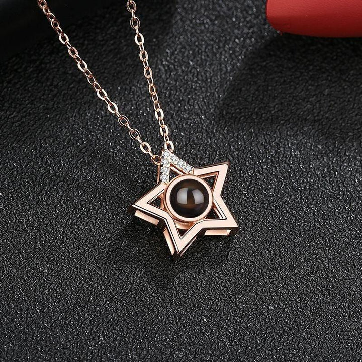 Collar Proyección Foto Personalizado - Estrella Pentagrama - Remigifts